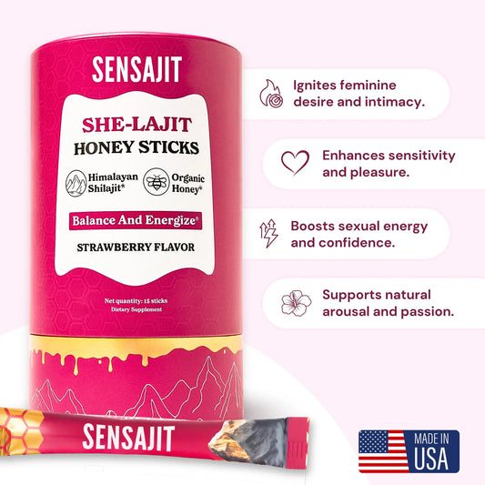 SENSAJIT™ Pure Shilajit Honey Sticks - Now 6-in-1 Support
