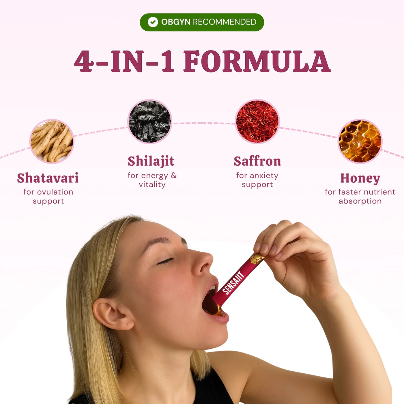 SENSAJIT™ Pure Shilajit Honey Sticks - Now 6-in-1 Support