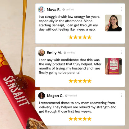 SENSAJIT™ Pure Shilajit Honey Sticks - Now 6-in-1 Support